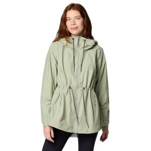 COLUMBIA Light Sage Green Hooded Anorak Jacket M
